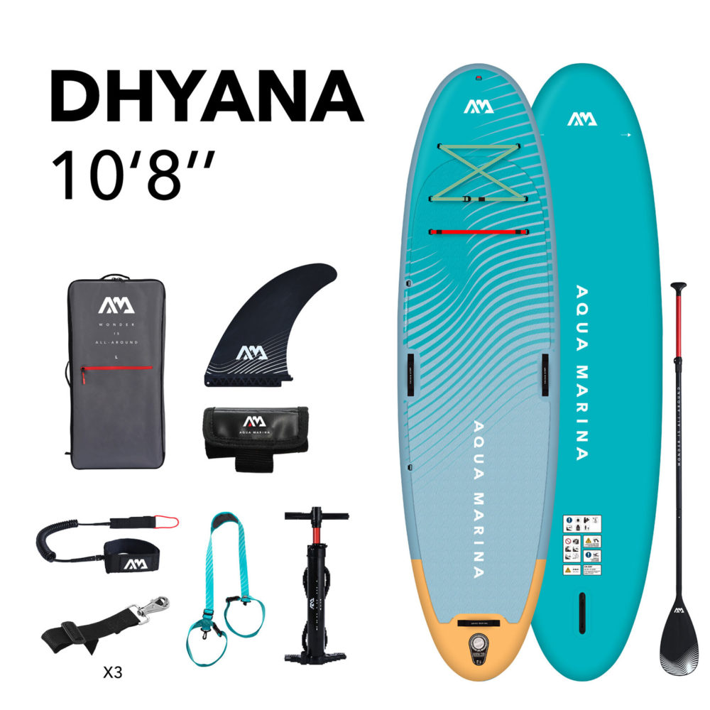 SUP-доска-надувная-для-йоги-с-веслом-Dhyana_AQUAMARINA_Коллекция_2023_Купить-онлайн