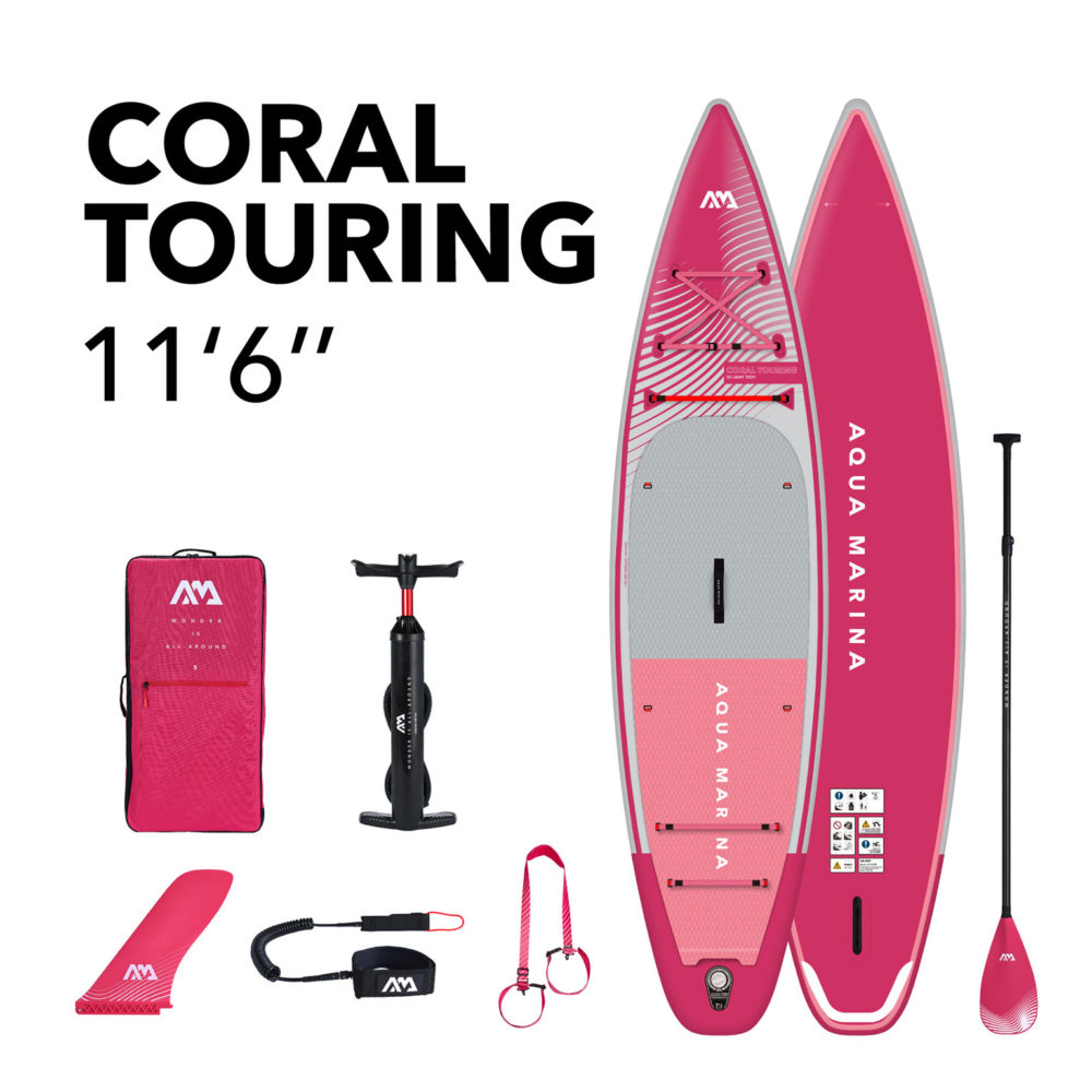 SUP-доска-надувная-с-веслом-CORAL-TOURING-Raspberry-2023_AQUAMARINA_Купить-онлайн_Коллекция-2023